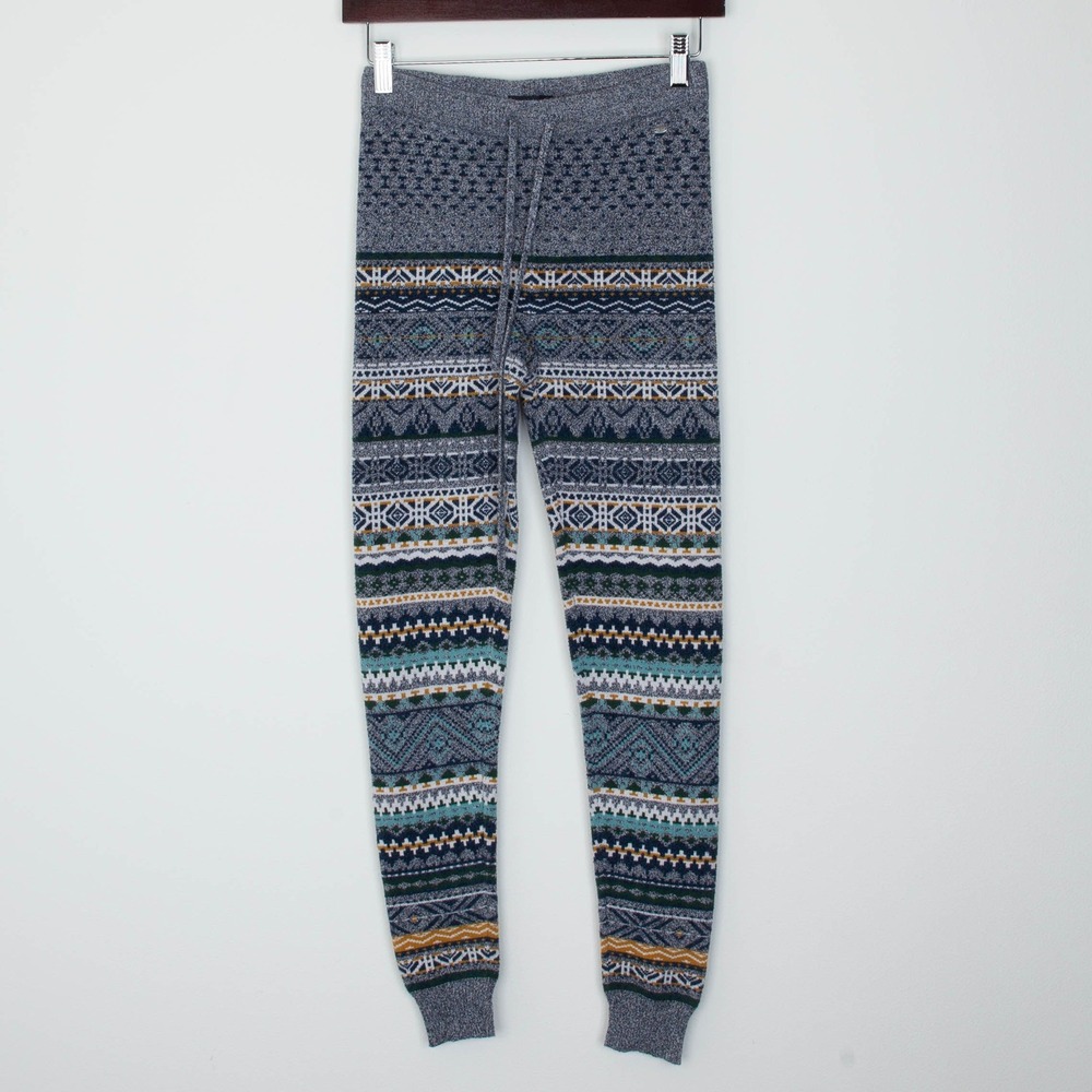 American Eagle Womens Ahh-Mazingly Soft‎ Fair Isle Knit Leggings Size XS Nordic